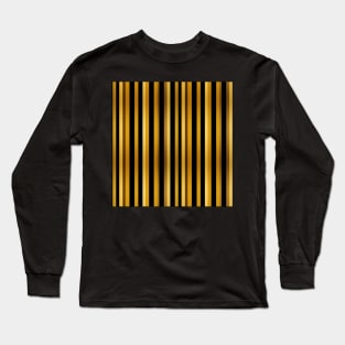 Golden Harmony: Abstract Stripes in Luxe Gold Long Sleeve T-Shirt